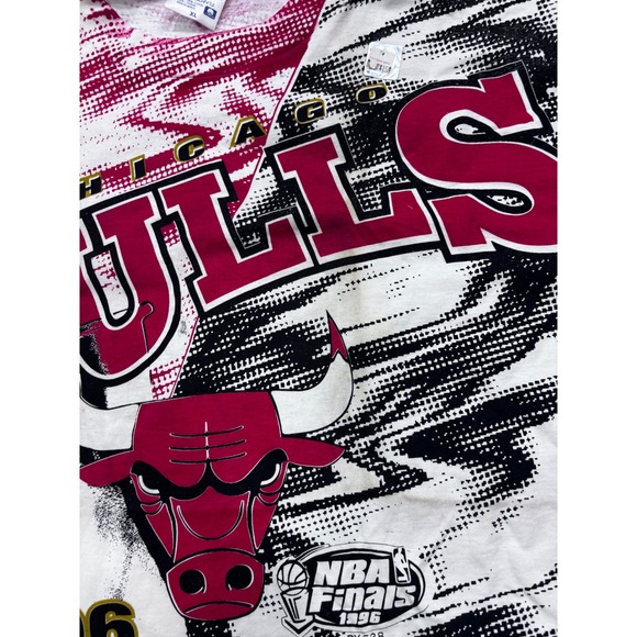 Chicago Bulls 1996 NBA Champions All Over Print T Shirt XL Miro Classics - Picture 3 of 6